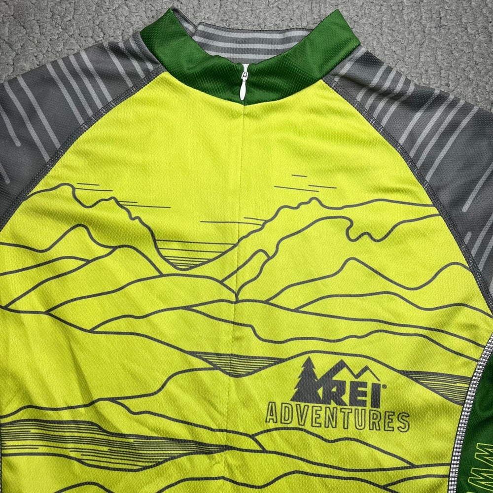 Primal REI Adventures Cycling Jersey Womens Medium Neon Yellow Green Top - Picture 2 of 10